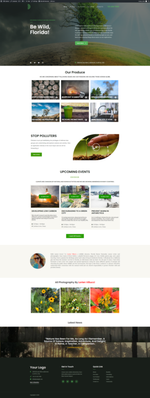 Wordpress Design by Akter Hossain for Be Wild Florida  | Design #25882039