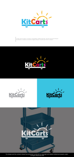 Kit Carts  or Kitcarts or KitCarts  or kitCarts would also like to see options with my url kit-carts.com | Logo Design by Kim Ji