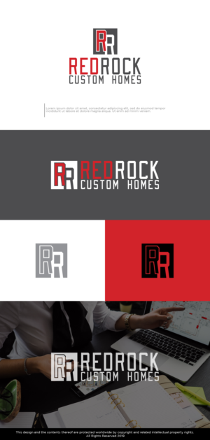 REDROCK CUSTOM HOMES | Logo Design by Kim Ji