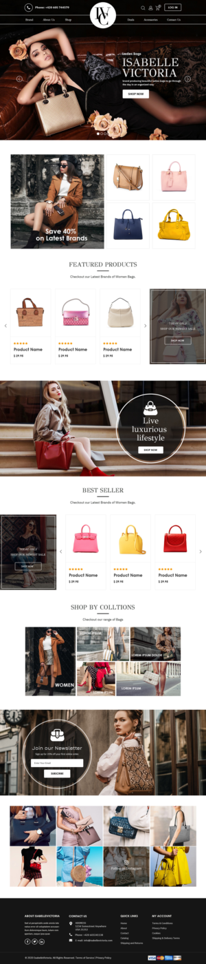 ISABELLE VICTORIA - brand producing beautiful ladies bags to go through the day in an organized way | Web-Design von Titan Eagle