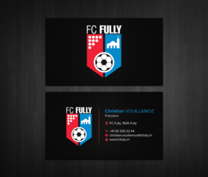 Business Card for staff member of football club FC Fully | Business Card Design by sabbir049
