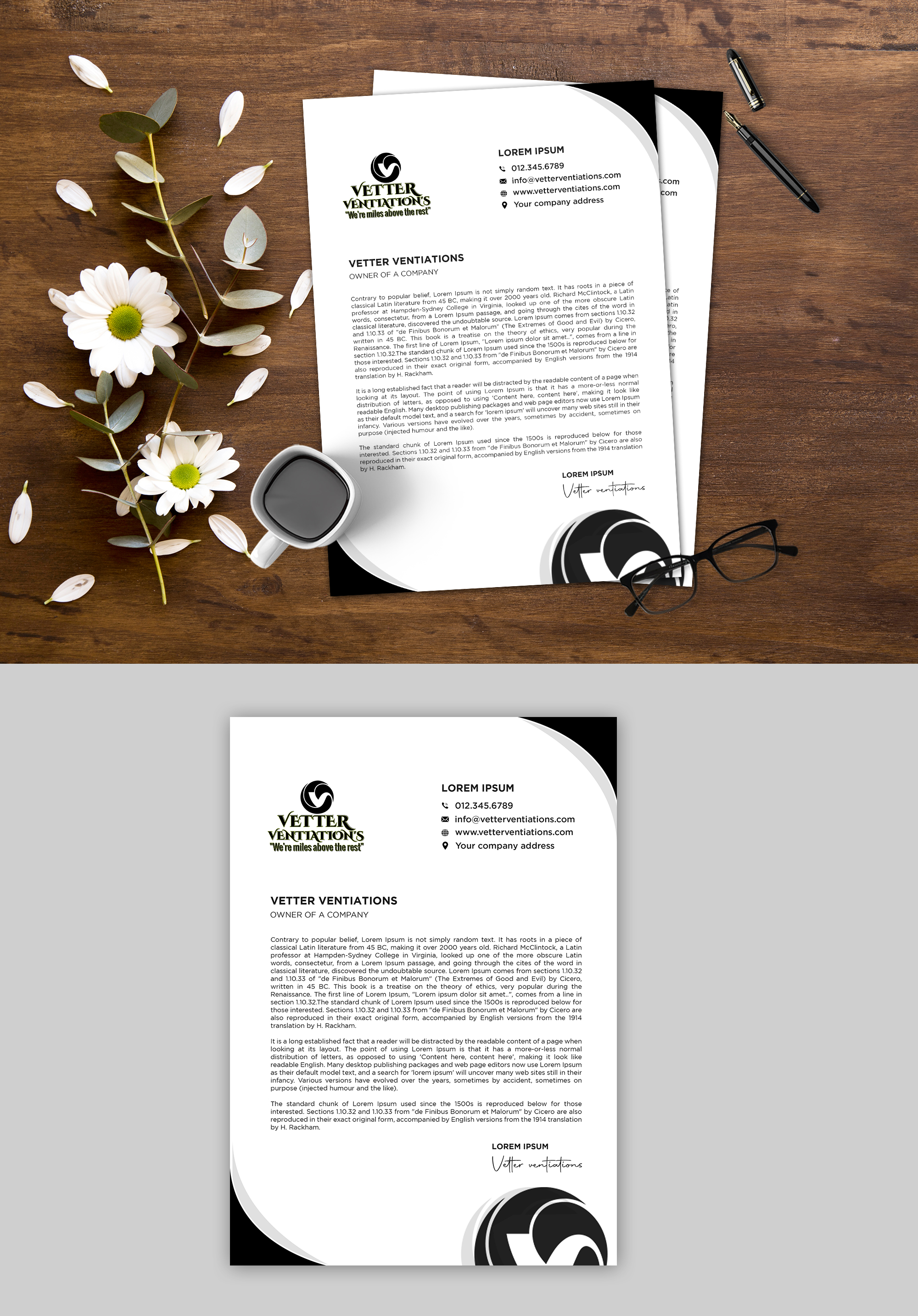 Letterhead Design by debdesign for VETTER (Heating & air conditioning) | Design #25864820