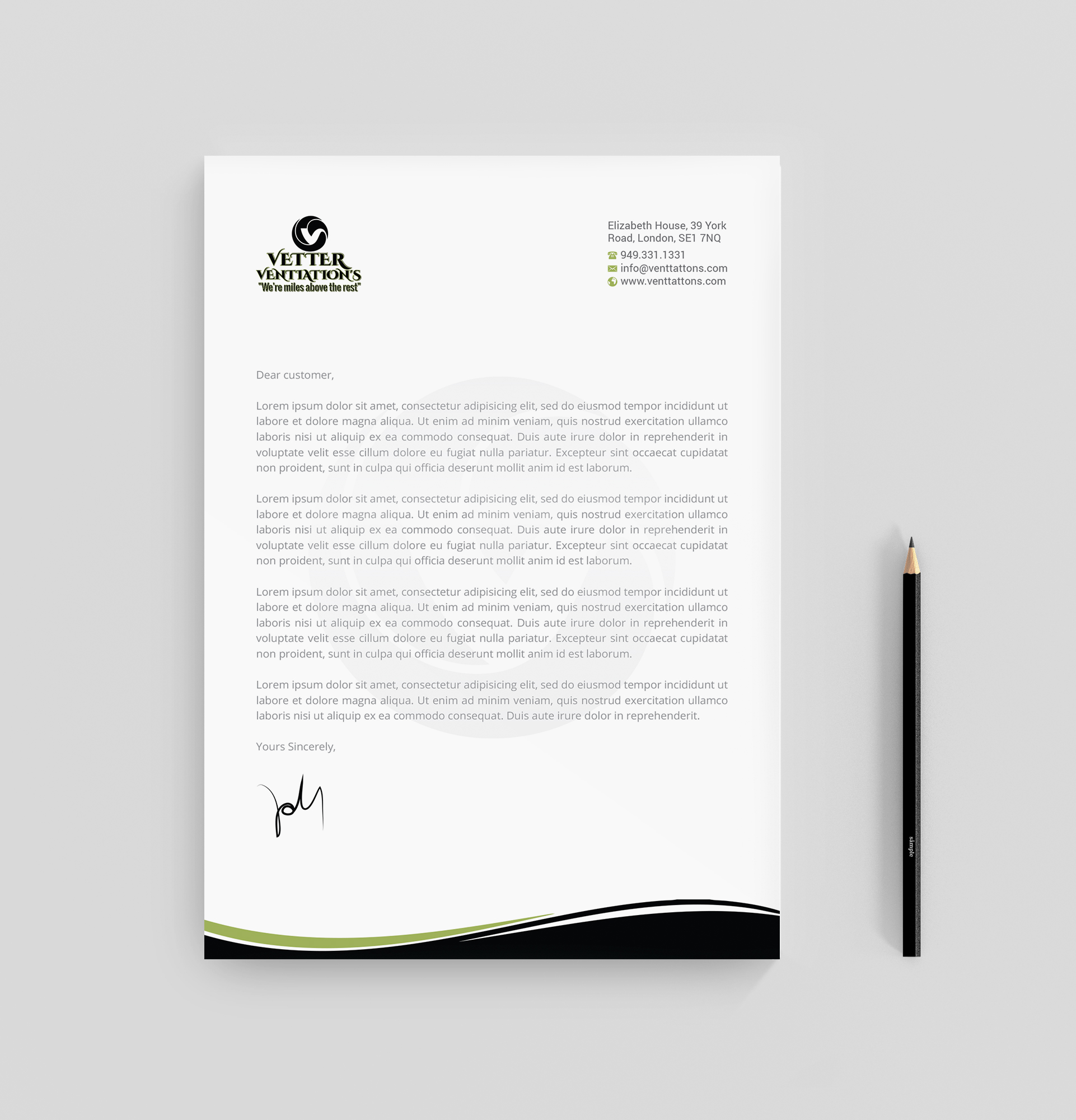 Letterhead Design by R.design for VETTER (Heating & air conditioning) | Design #25852006