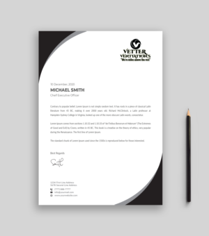 Diseño de Membrete por Musa. A para VETTER (Heating & air conditioning) | Diseño #25852188