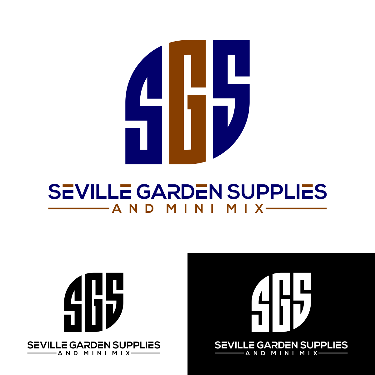 Logo Design by catrline for Seville Garden Supplies and Mini Mix | Design #25860405
