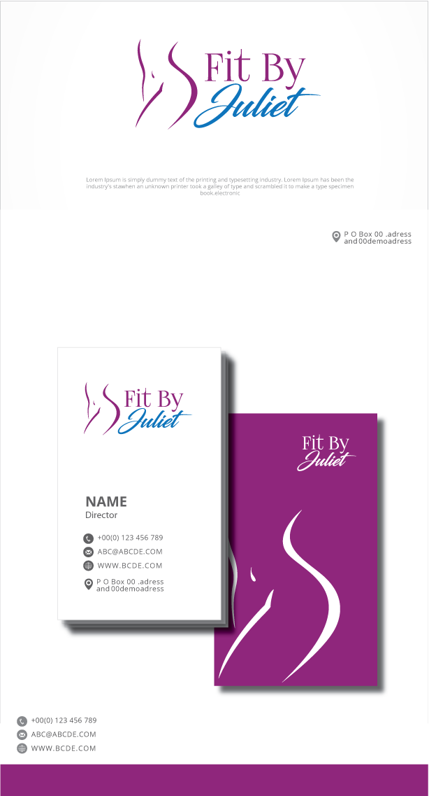 Logo Design by graphicevolution for Fit by Juliet | Design #25861859