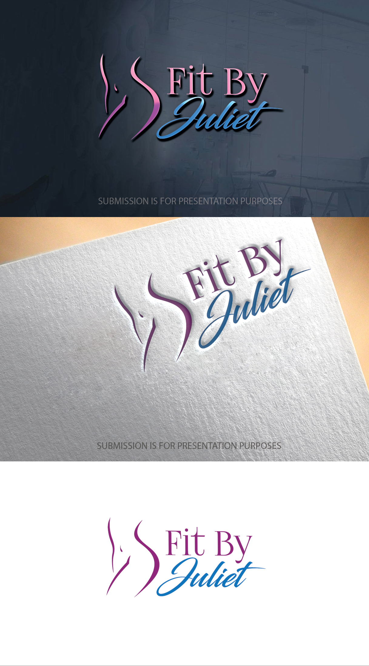 Logo Design by graphicevolution for Fit by Juliet | Design #25861860