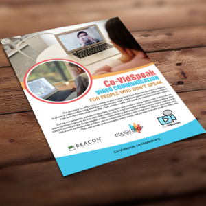 Co-VidSpeak -Video communication for people who don't speak | Flyer-Design von Schöpfer