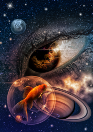 Space Art/Surreal Earth Eye T Shirt Design | Diseño de Camiseta por vectoradics