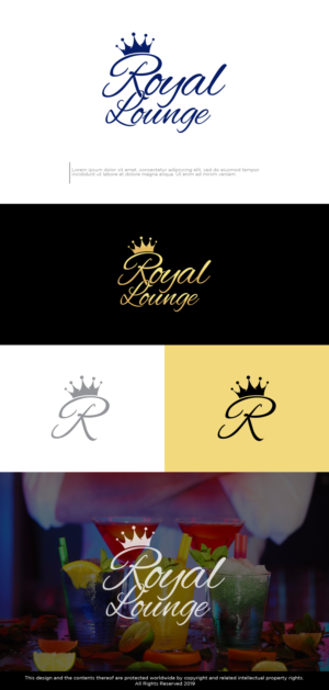 Royal Lounge, or RL, or R, or Royal Lounge, West Covina | Logo Design by Kim Ji