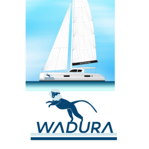  Logo on a new 45 foot catamaran named WADURA made by  OTREMER  in France. | Grafik-Design von Wally_F