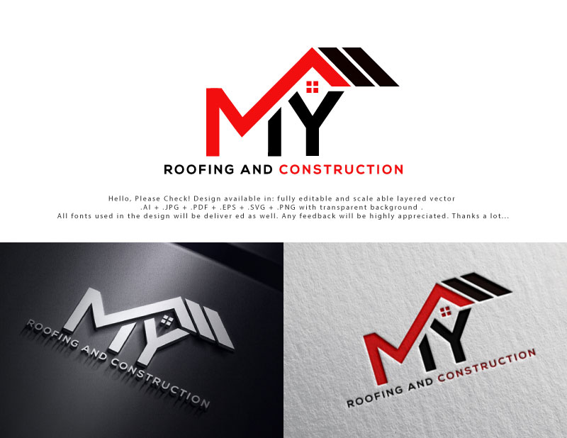 Logo Design by Pro_DesignMaster for M Y Roofing and Construction | Design #25888734