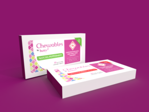 Betty chewable tablets 3 panel sticker/template for tablet line - sticker die line is attached. | Packaging Design by Fajr.