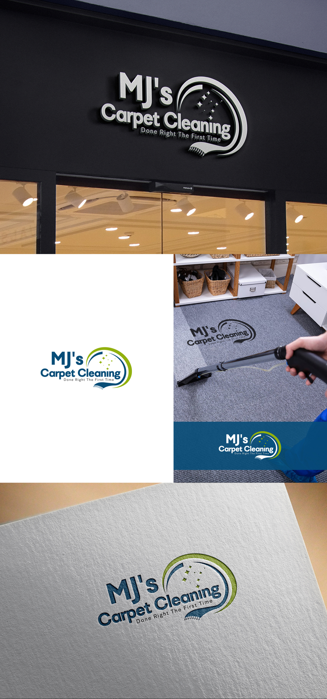 Logo Design by SL Designer for MJ's Carpet & Commercial Cleaning  | Design #25869959