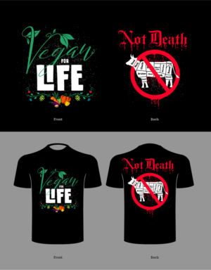 Vegan for life | Diseño de Camiseta por ally designs