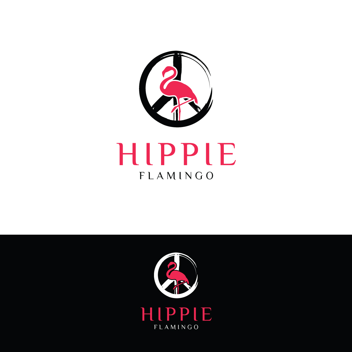 Logo-Design von Rii für Hippie Flamingo | Design #25886092