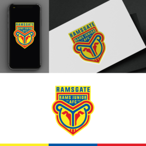Ramsgate Rams Junior AFC est 1956 | Design de Logo par ICKE