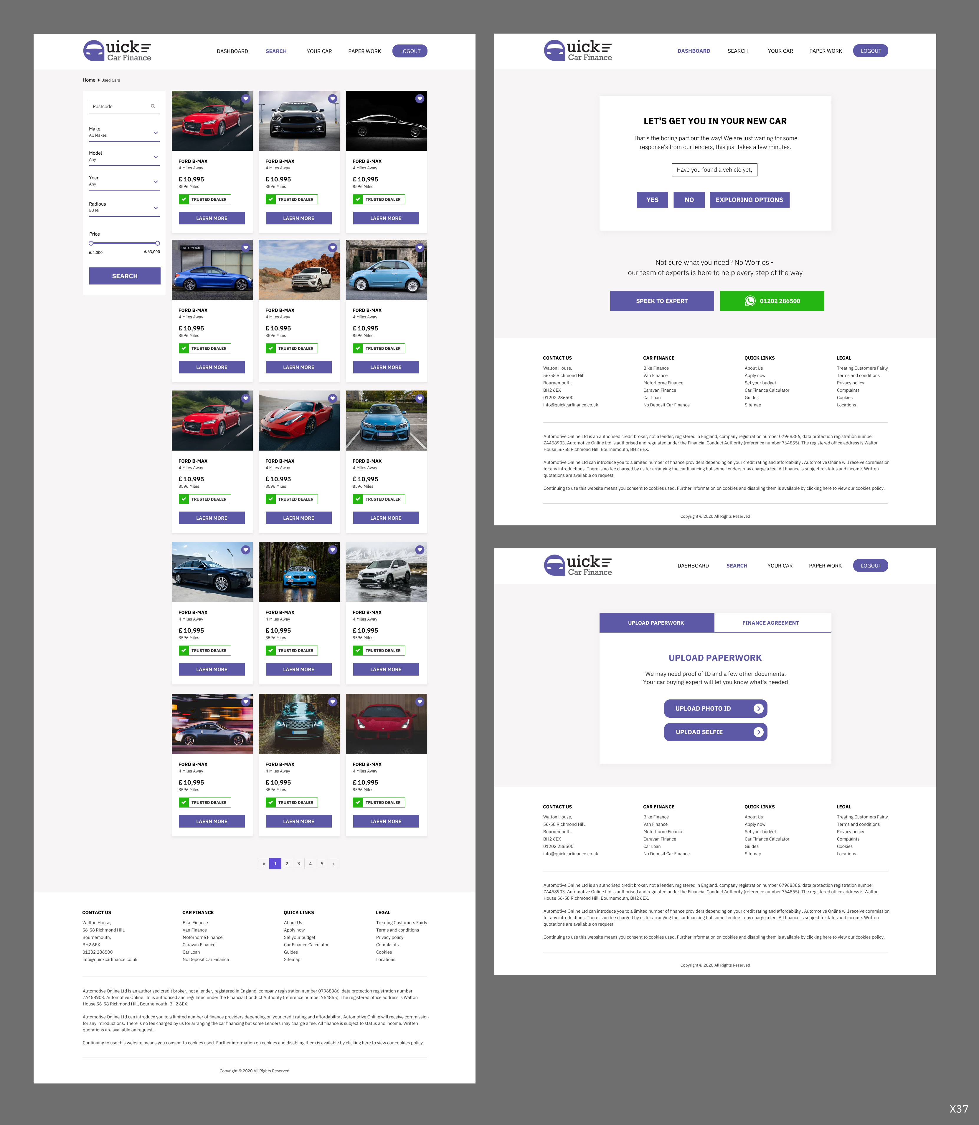 Web Design by pb for QUICK CAR FINANCE | Design #25896105