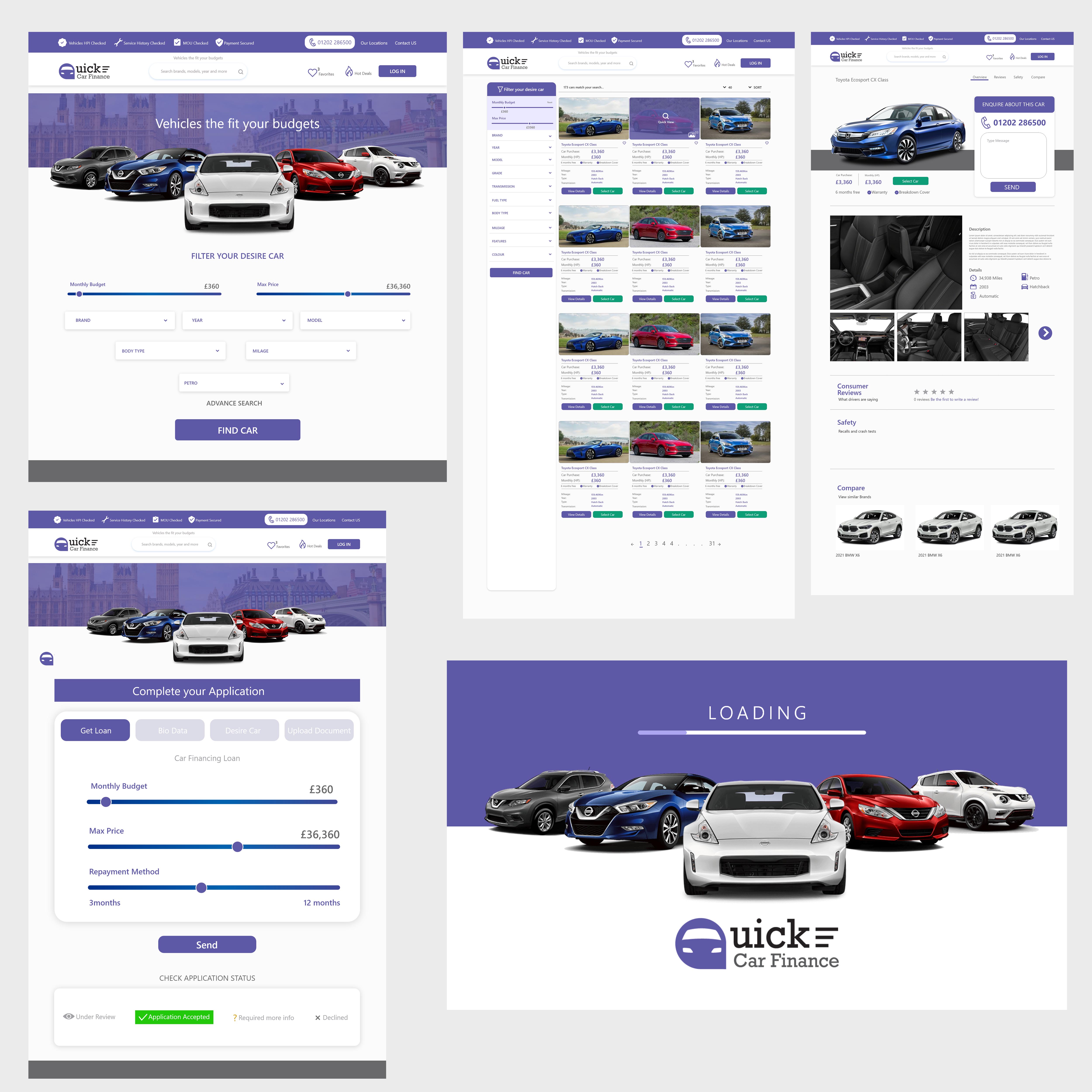 Web Design by Finley Johnson for QUICK CAR FINANCE | Design #25910113
