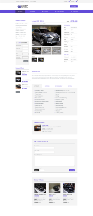 Web Design by Web Dev for QUICK CAR FINANCE | Design: #25890389