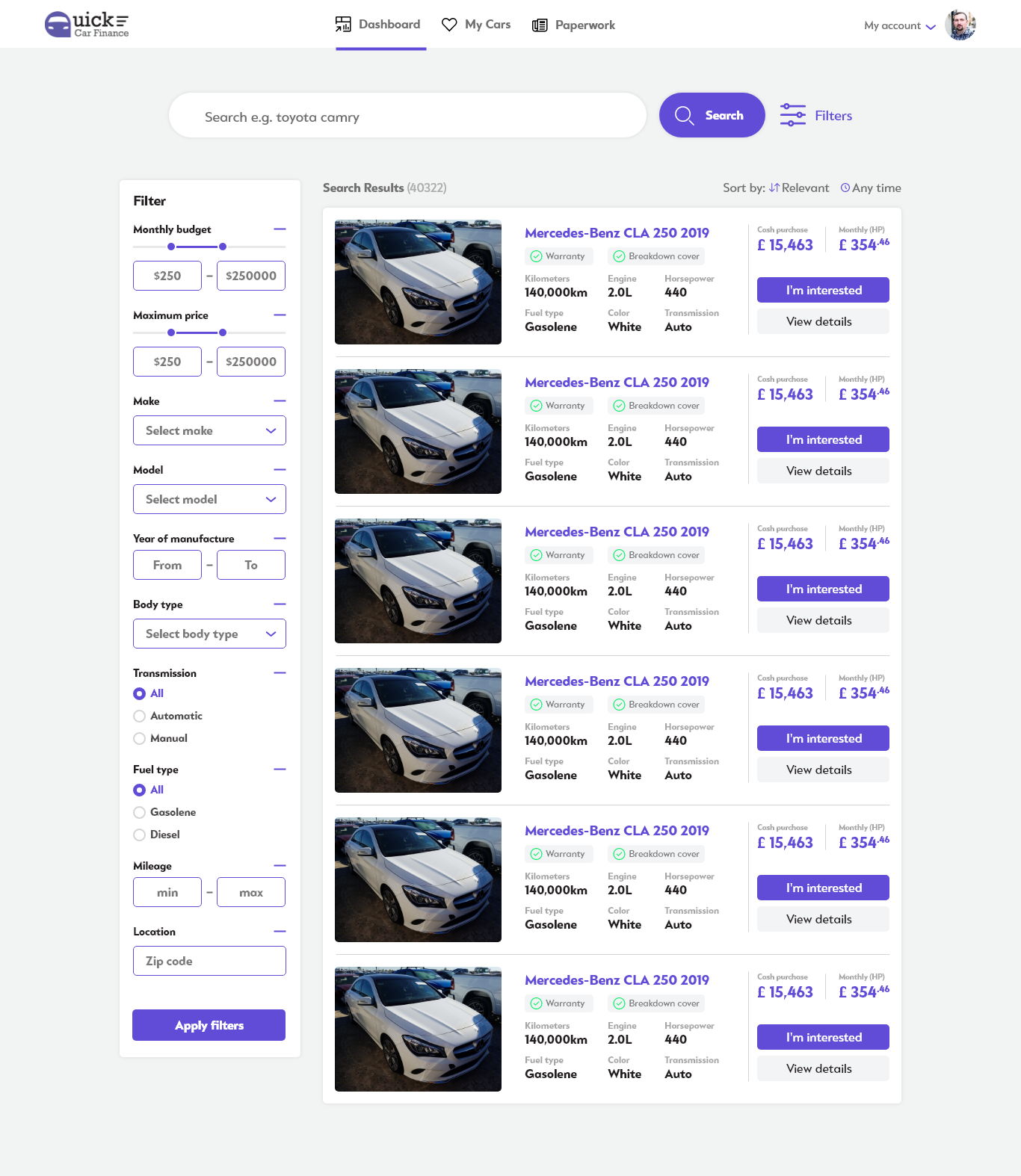 Diseño Web por Jesse Yusufu para QUICK CAR FINANCE | Diseño #25908277