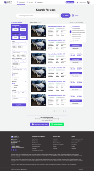 Web Design by Jesse Yusufu for QUICK CAR FINANCE | Design: #25933584