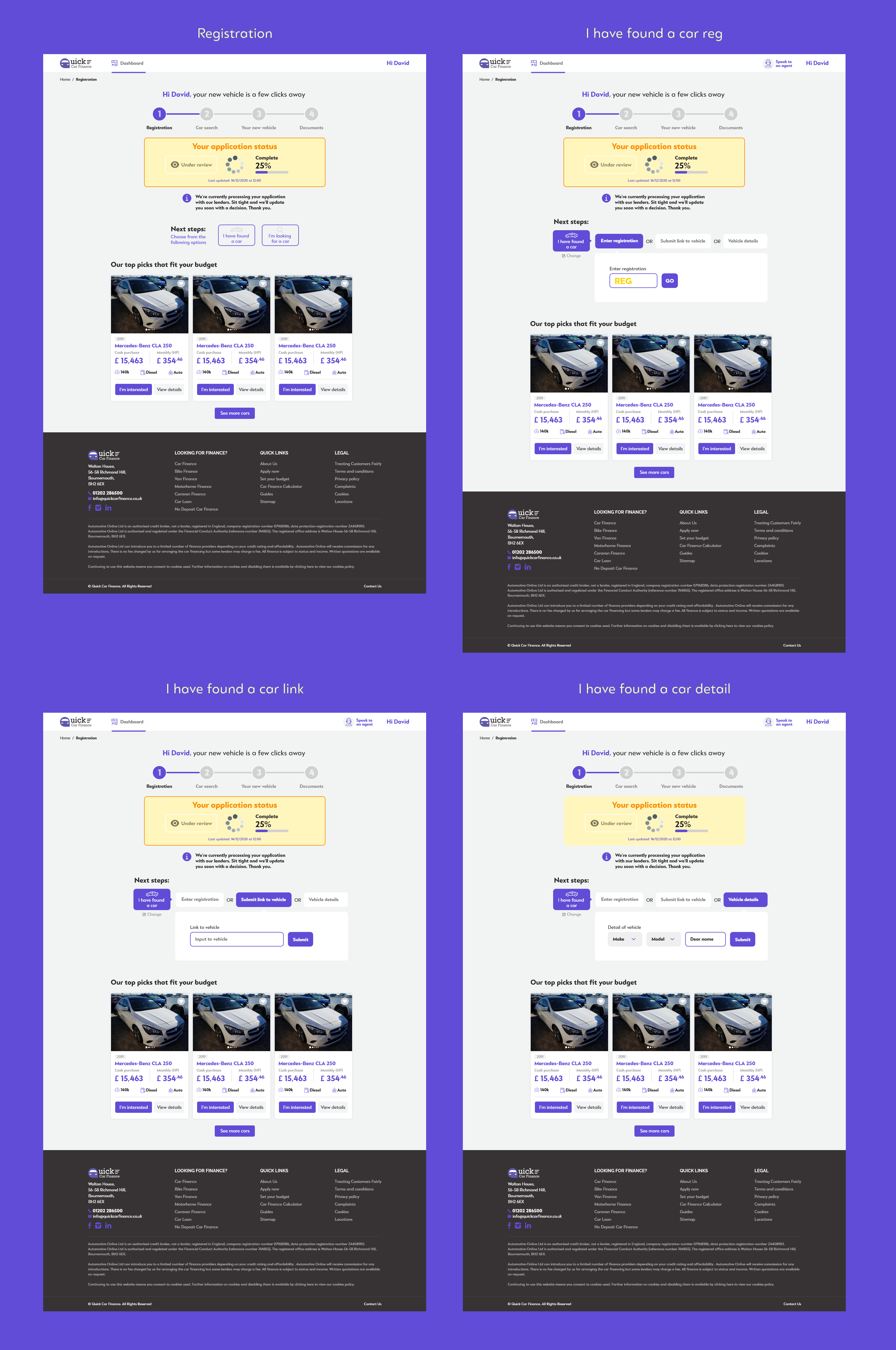 Web-Design von Jesse Yusufu für QUICK CAR FINANCE | Design #25933620