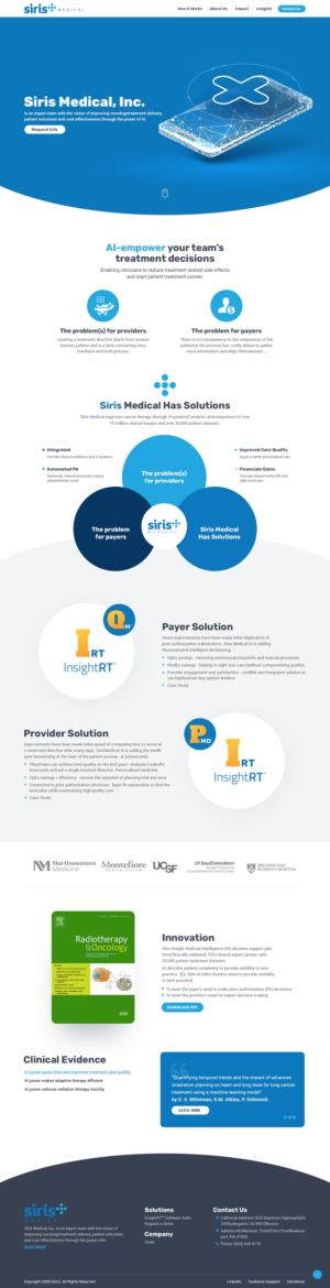 Siris Medical Artificial Intelligence MedTech Software Website Refresh | Web Design by nzdesigners
