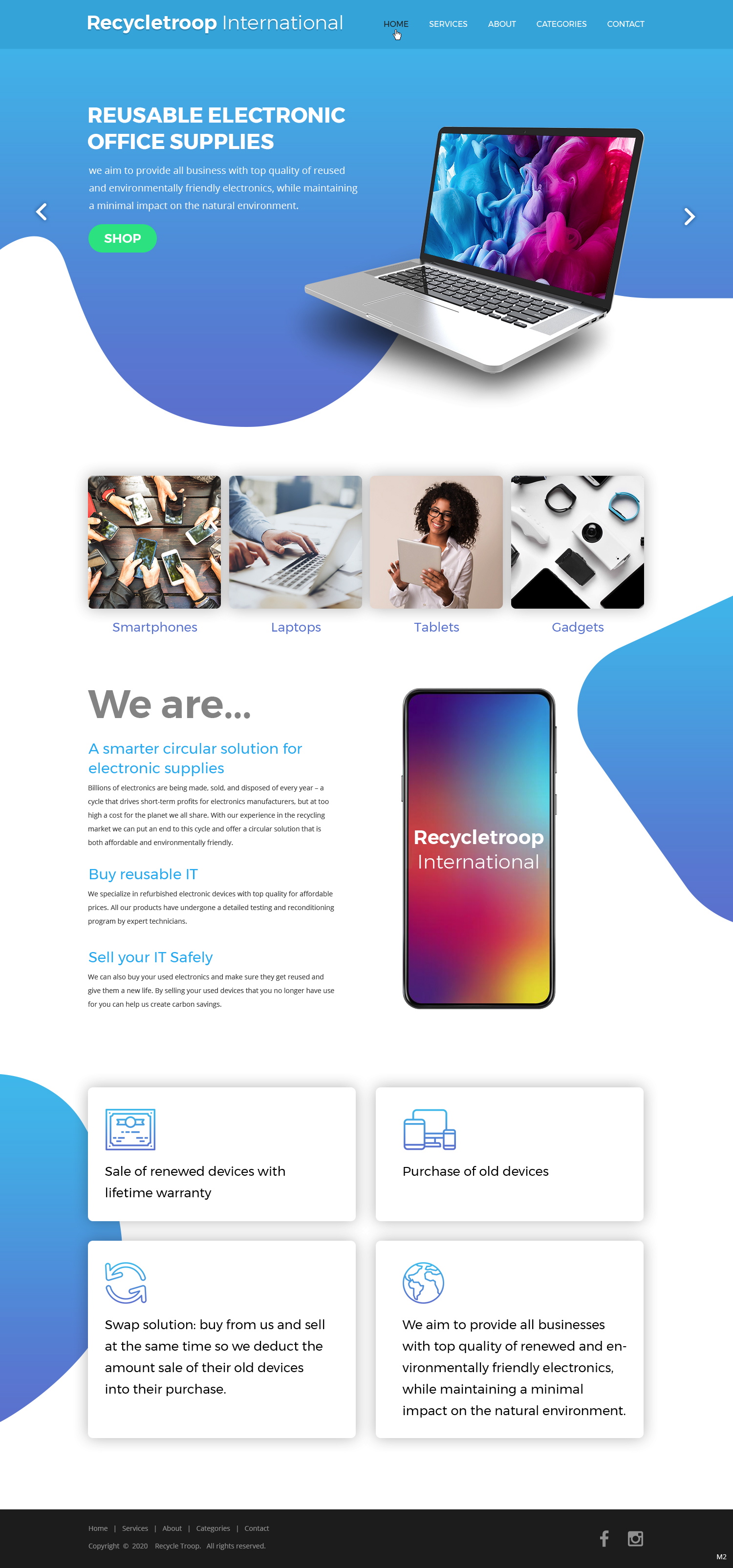 Landing Page Design by pb for Recycletroop International AB | Design #25886795