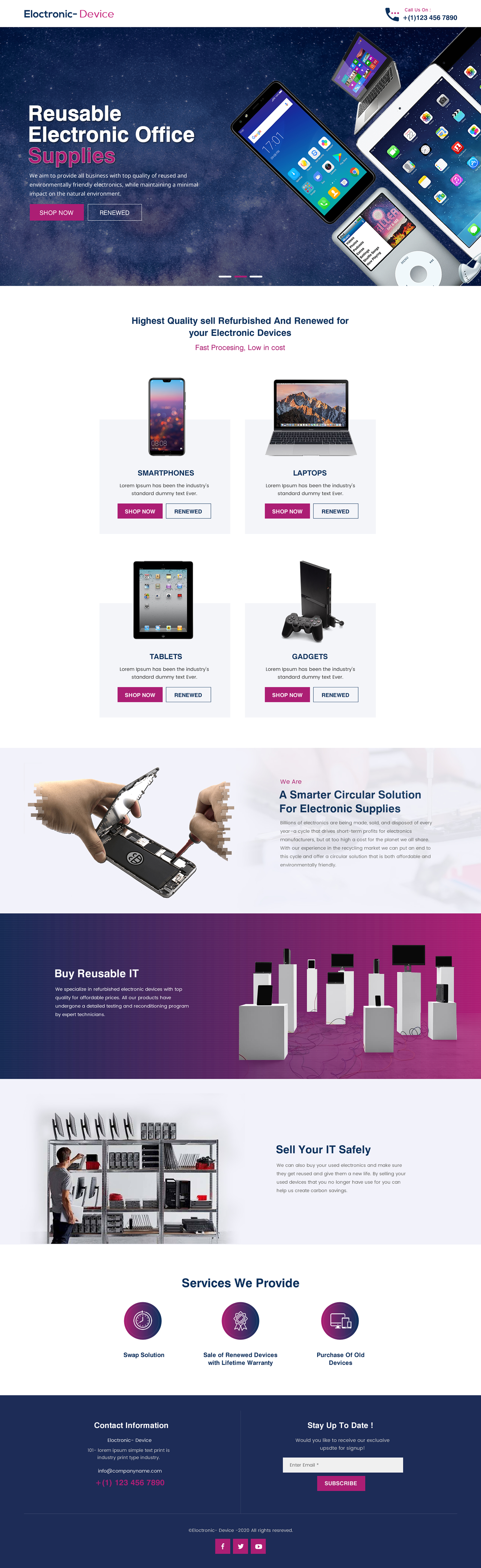 Landing Page Design by rightway for Recycletroop International AB | Design #25893297