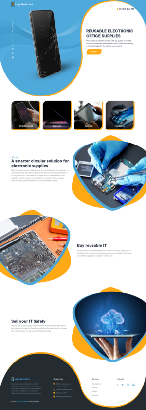 Renewed electronic office supplies  | Diseño de Página de Aterrizaje por sai.designer87