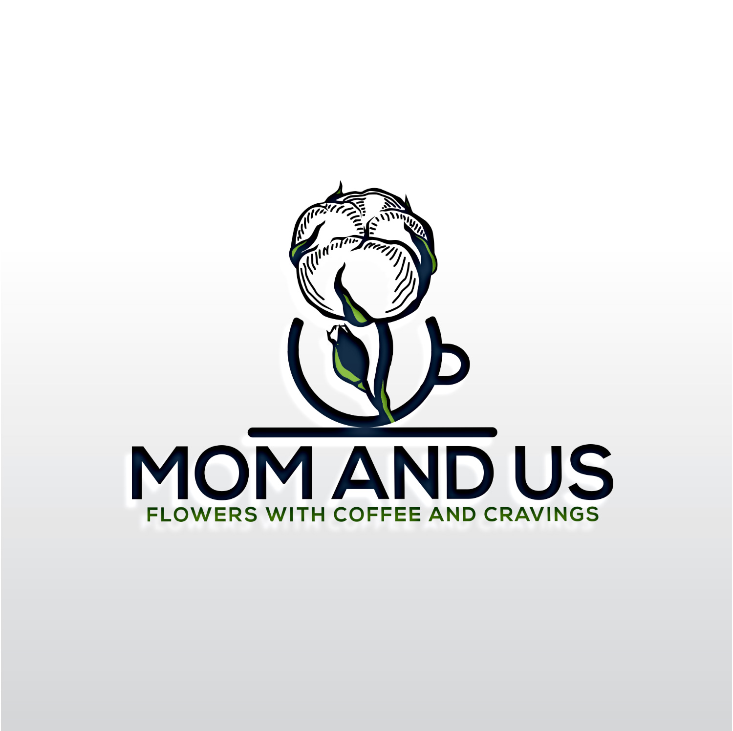 Logo Design by Rosalia.... for Mom and Us Flowers with Coffee & Cravings | Design #25878316