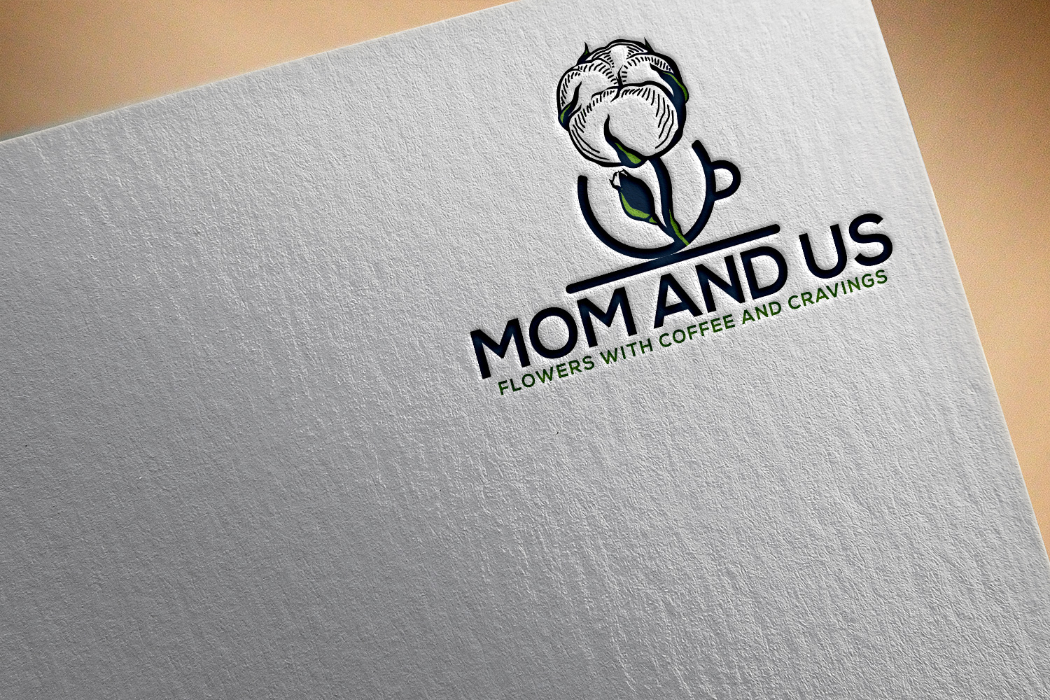 Logo Design by Rosalia.... for Mom and Us Flowers with Coffee & Cravings | Design #25878317