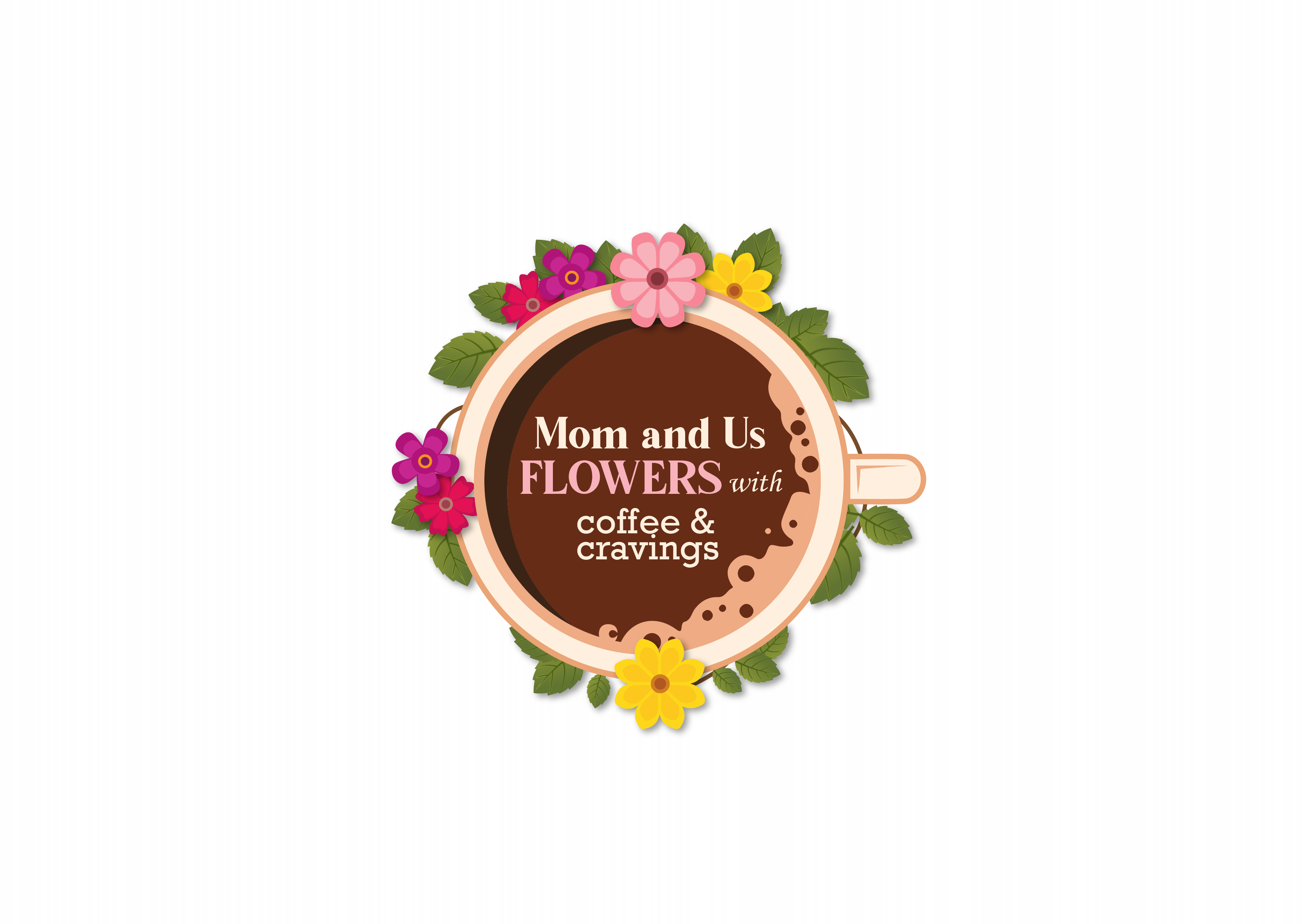 Logo Design by dm.design for Mom and Us Flowers with Coffee & Cravings | Design #25877683