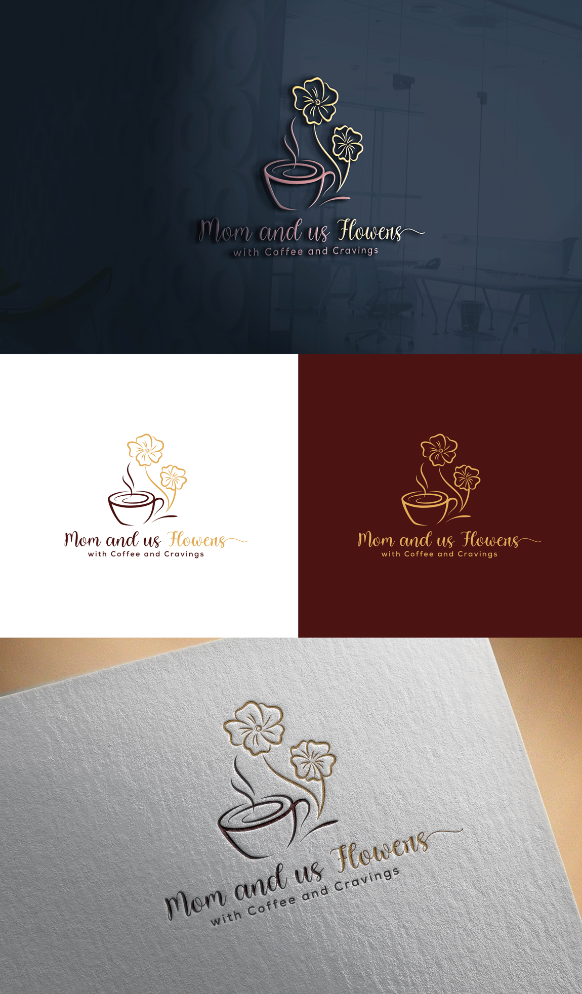 Logo Design by mintcreative for Mom and Us Flowers with Coffee & Cravings | Design #25878515