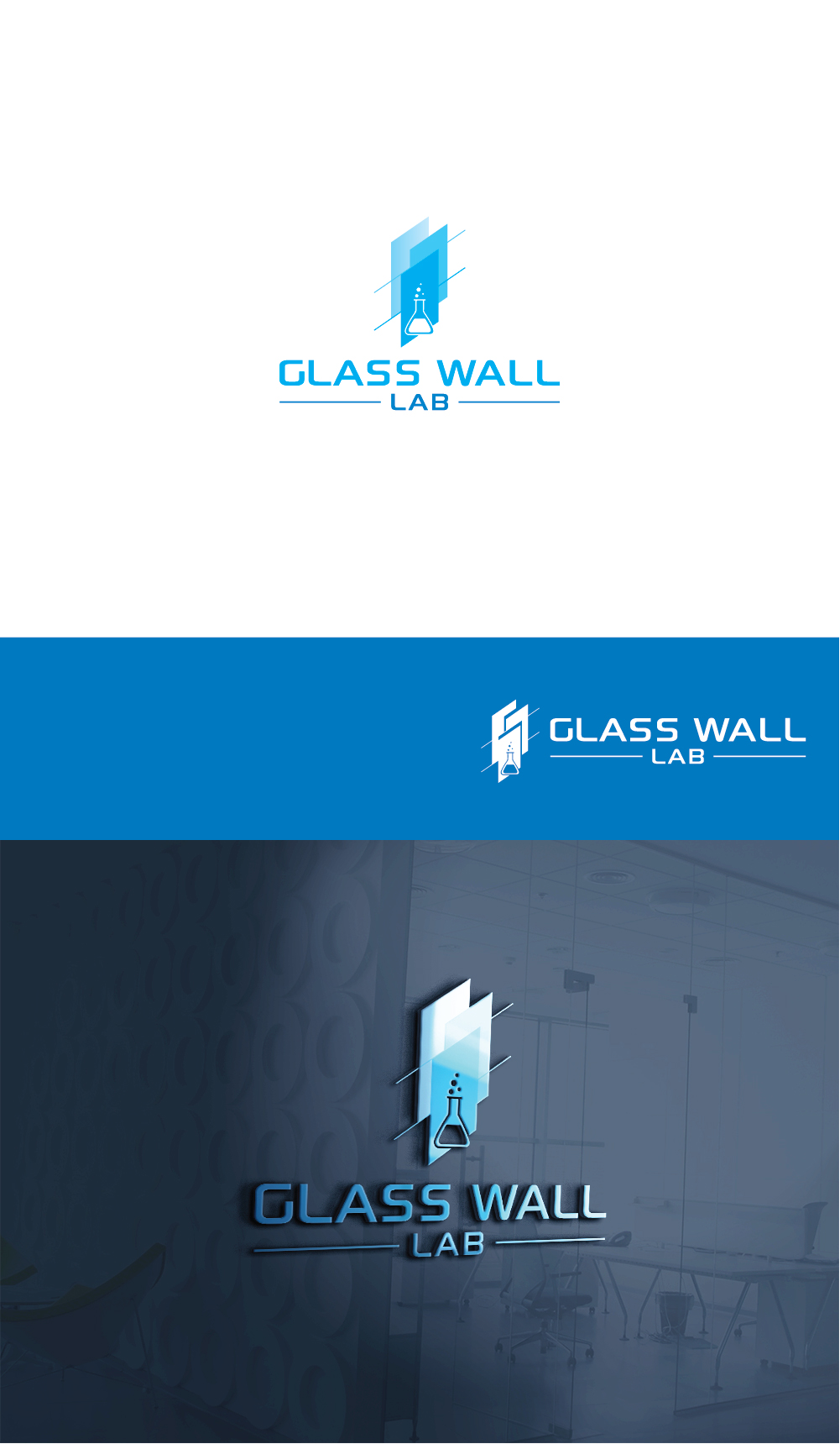 Logo Design by AL-BARAKAH for Glass Wall Lab Pty Ltd | Design #25877226