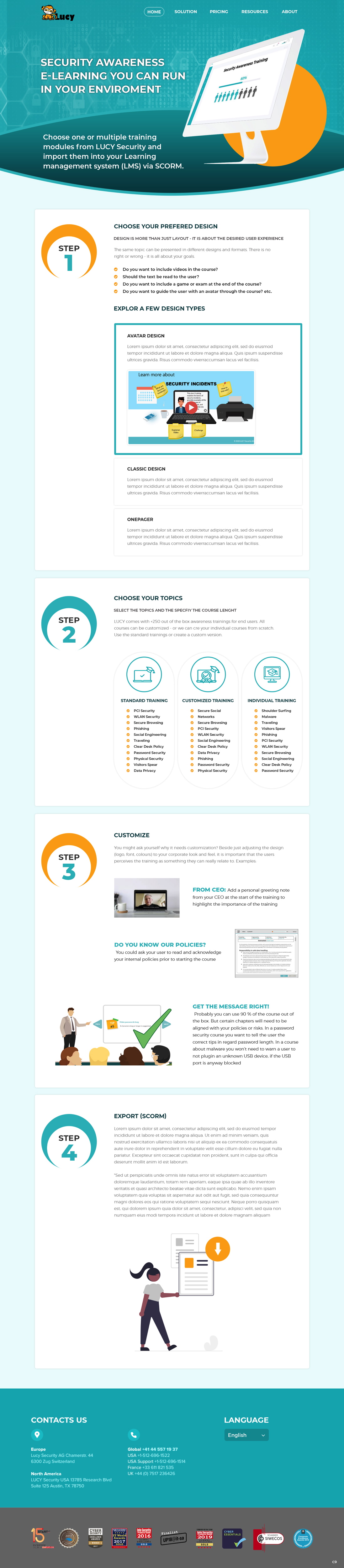 Web Design by pb for LUCY Security AG | Design #25896114