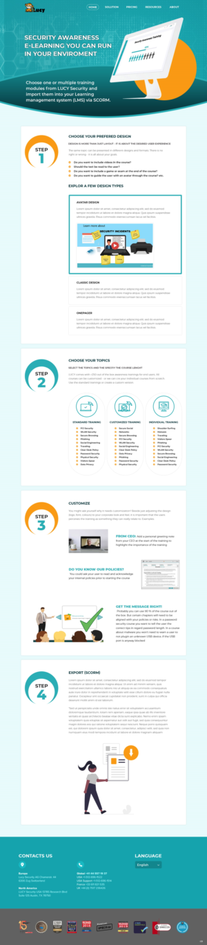 Web Design by pb for LUCY Security AG | Design: #25896114