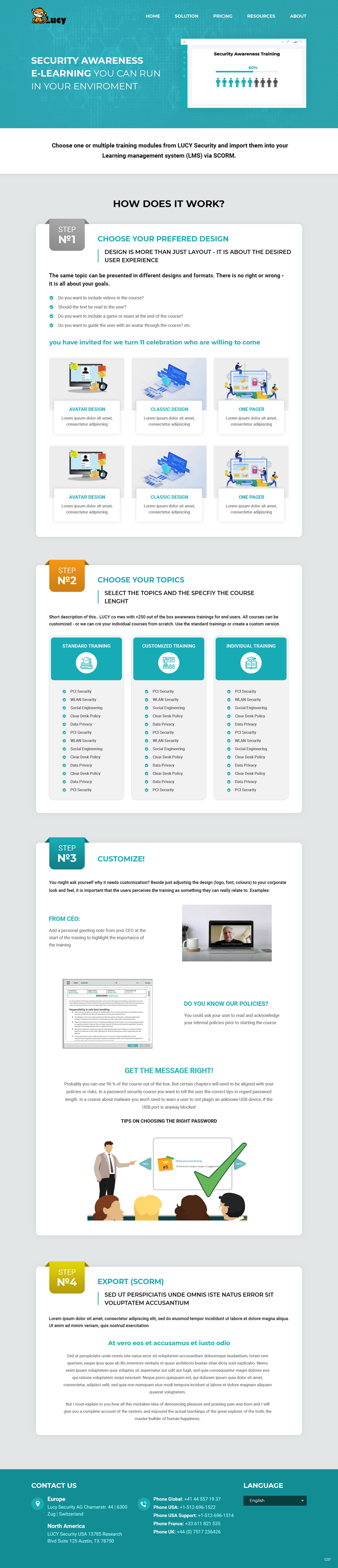Web Design by pb for LUCY Security AG | Design #25896115