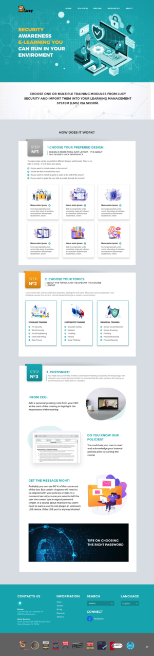 Web Design by pb for LUCY Security AG | Design #25896116