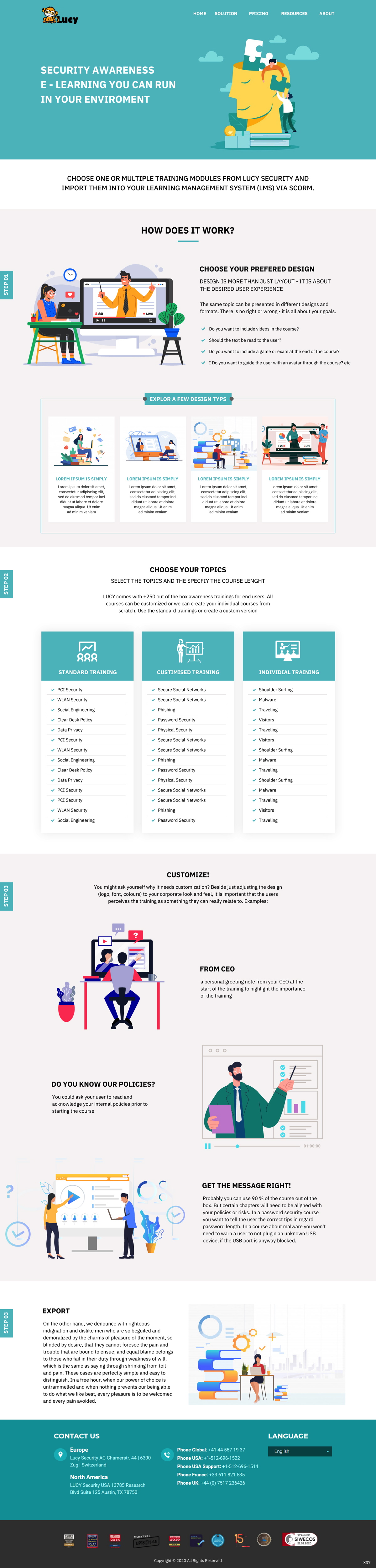 Web Design by pb for LUCY Security AG | Design #25896121