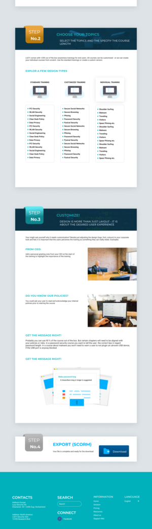 Web Design by YusrilFirman Design for LUCY Security AG | Design: #25892215