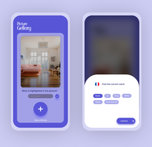 UX/UI Design of mobile application for language learning through picture cards | App Design by mobileAppSL
