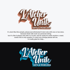L'Atelier Unik - Arts & Mobiliers | Logo Design by IdentsArt
