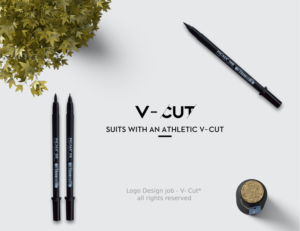 Our tag line is     Suits with an athletic V- Cut | Design de Logo par Mimi & Max