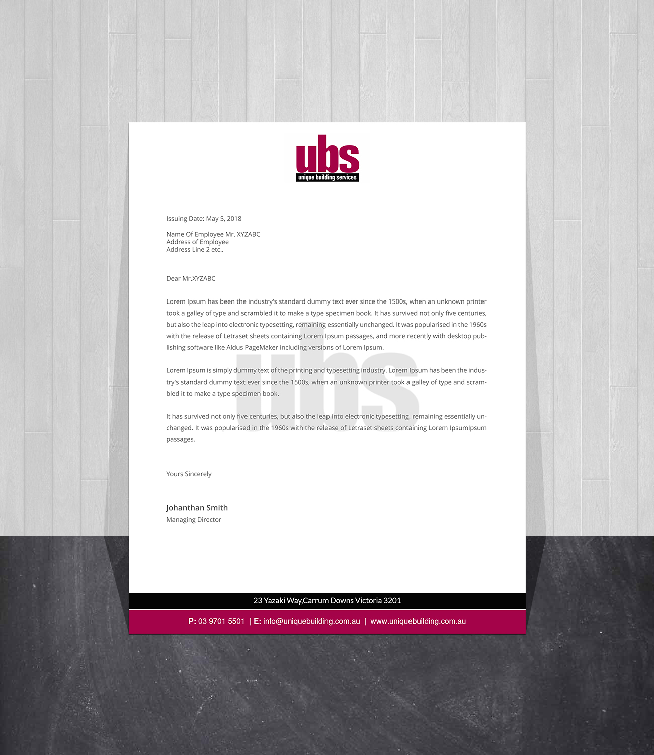 Letterhead Design by Creations Box 2015 for this project | Design #25895187