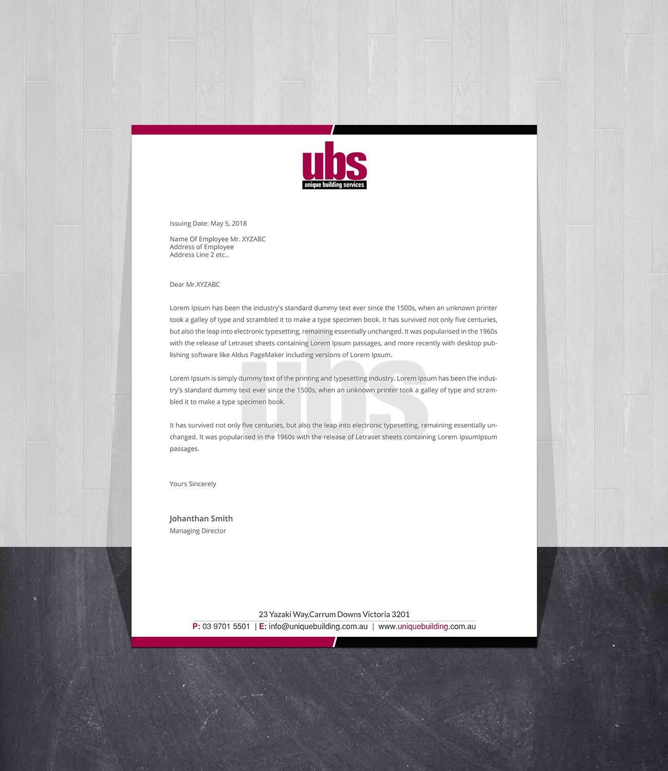 Letterhead Design by Creations Box 2015 for this project | Design #25895193