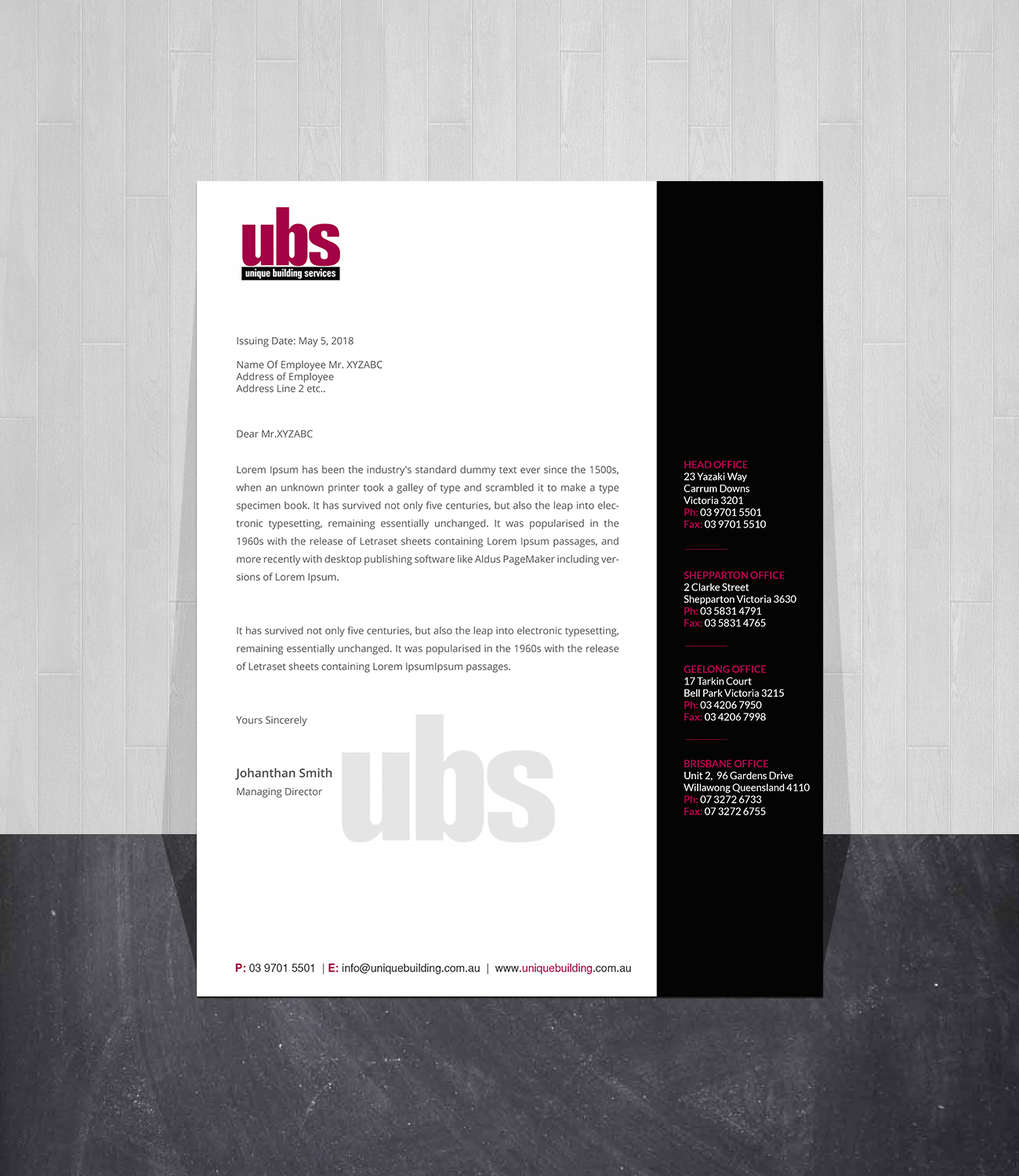 Letterhead Design by Creations Box 2015 for this project | Design #25895933