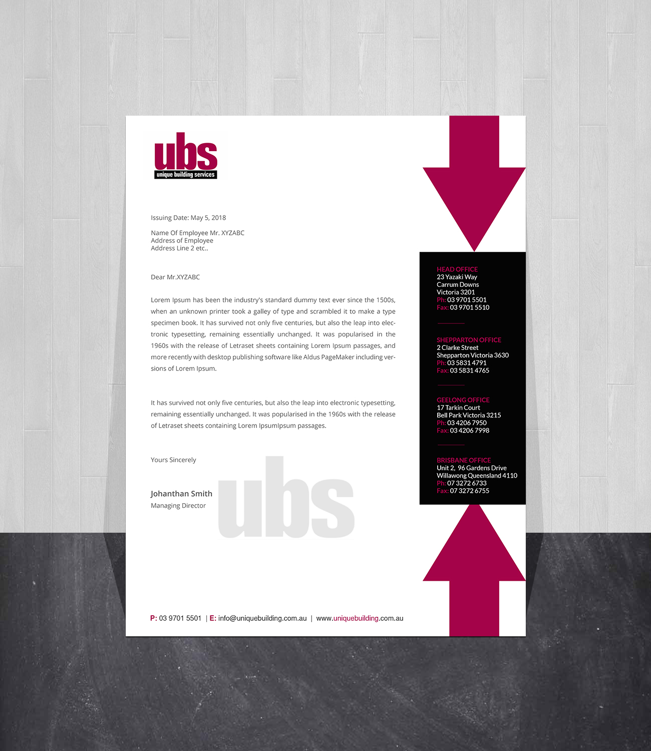 Letterhead Design by Creations Box 2015 for this project | Design #25895934