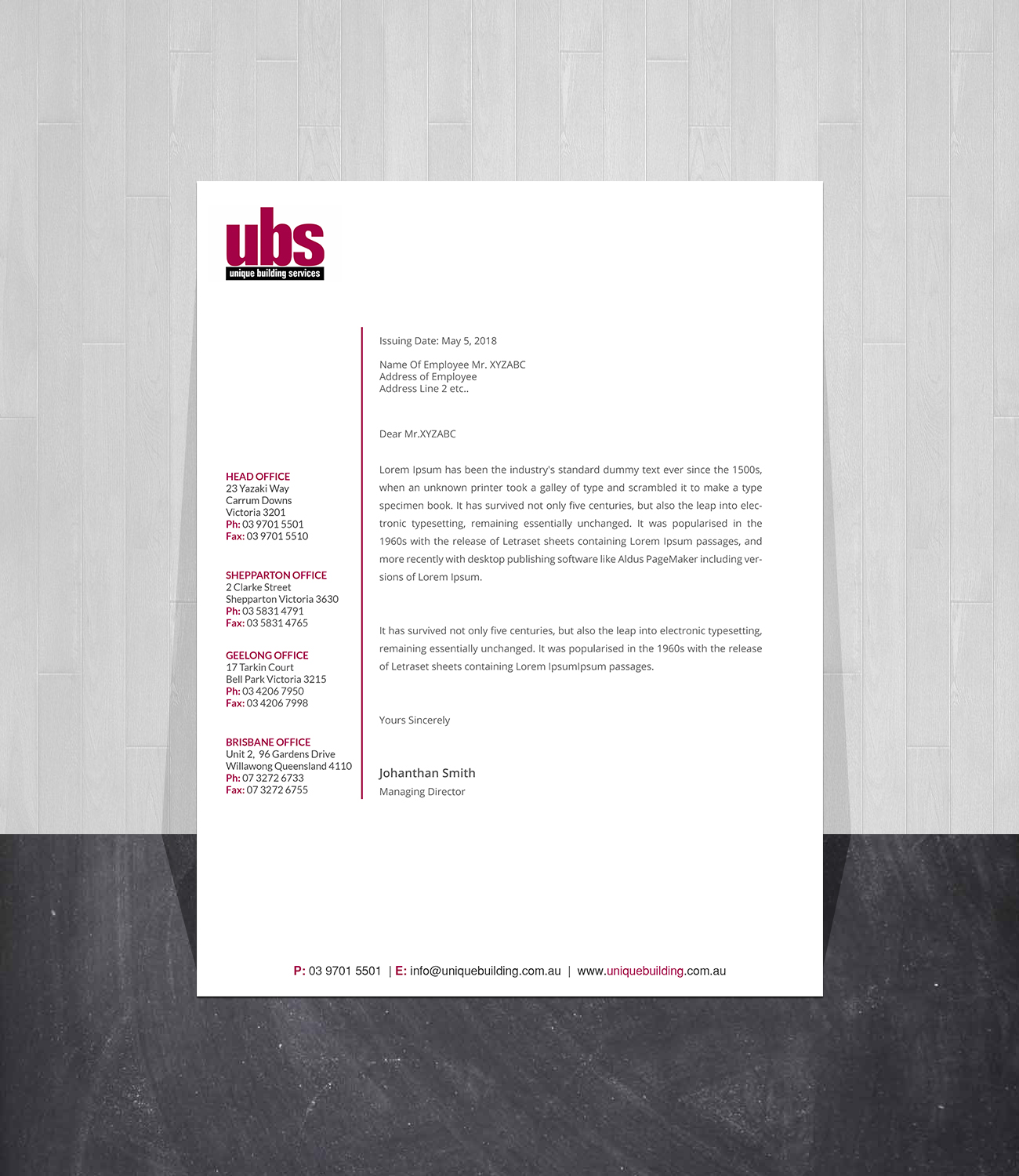 Letterhead Design by Creations Box 2015 for this project | Design #25895943
